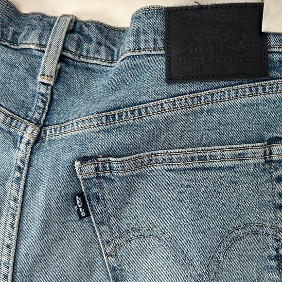 Levi’s MADE & CRAFTED 501 BLUE SHORTS WEST OF THE SUN black tab rare size 27 - Picture 4 of 13